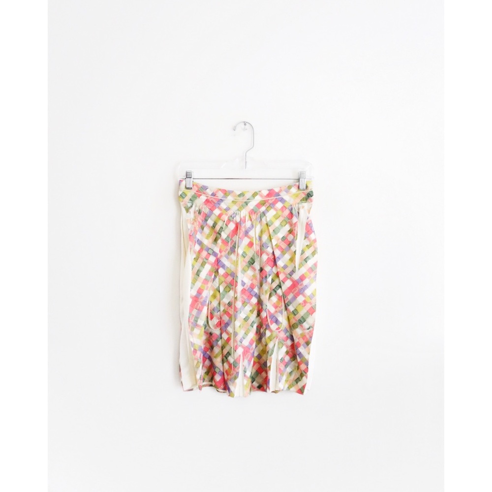 Cotelac Rainbow Weave Print Full Skirt 0 XS
